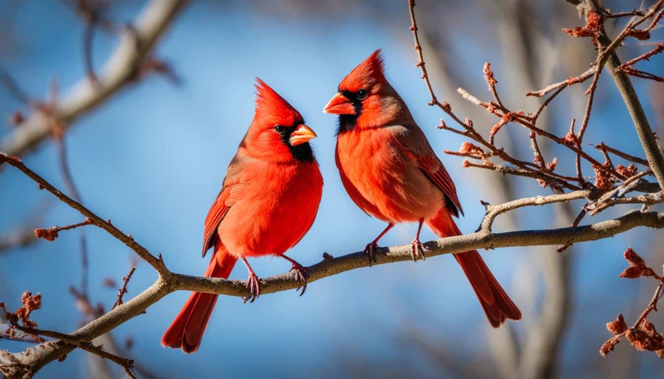 two red cardinals